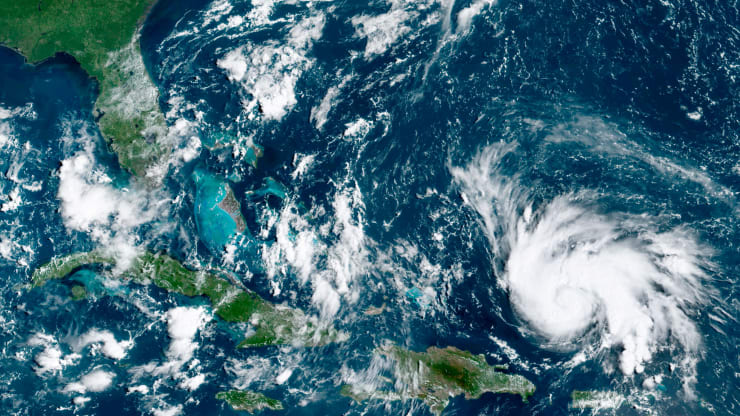 NOAA satellite image showing Hurricane Dorian