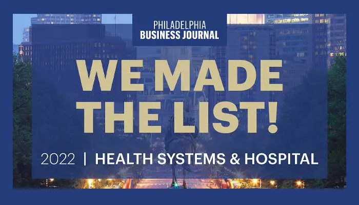Philadelphia Business Journal: Largest Health Systems & Hospitals in Philadelphia Region