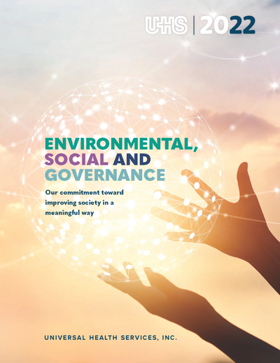 Environmental Social and Governance 2022 brochure cover