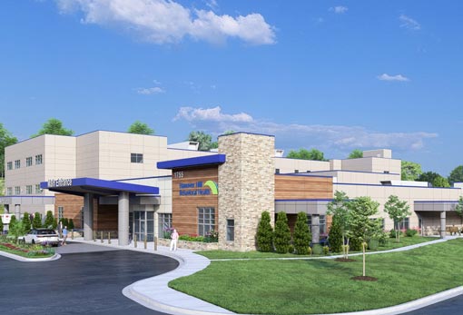 Hanover Hill Behavioral Health Hospital exterior view rendering