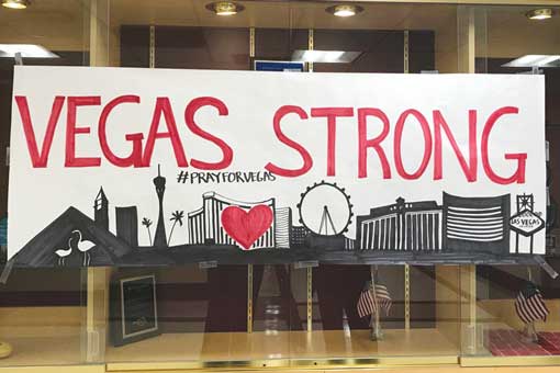 Vegas strong banner, Valley health system