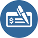 checkbook and pen