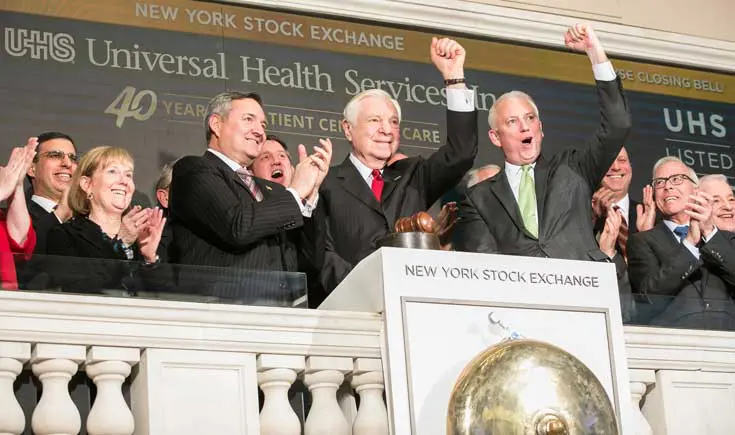 NYSE Congratulates UHS on its 40th Anniversary