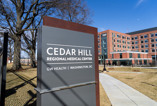 Exterior sign for Cedar Hill Regional Medical Center GW Health