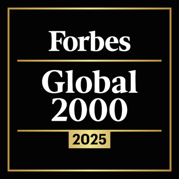 Forbes 2025 Global 2000 badge