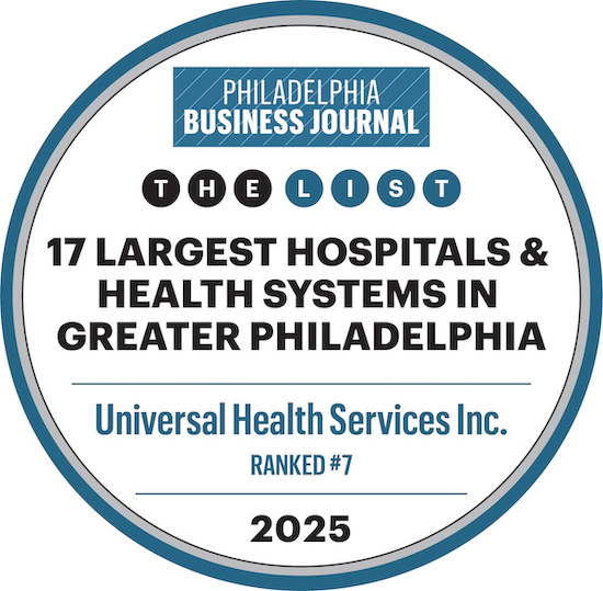 Philadelphia business journal 17 largest hospitals badge