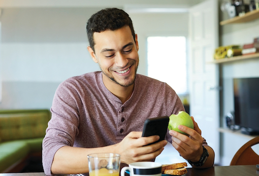 Man looking at his phone